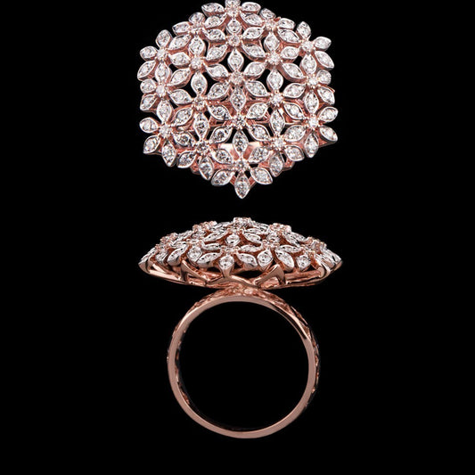 14K Rose Gold Diamond Ring - 1.25ct VVS-VS-GH