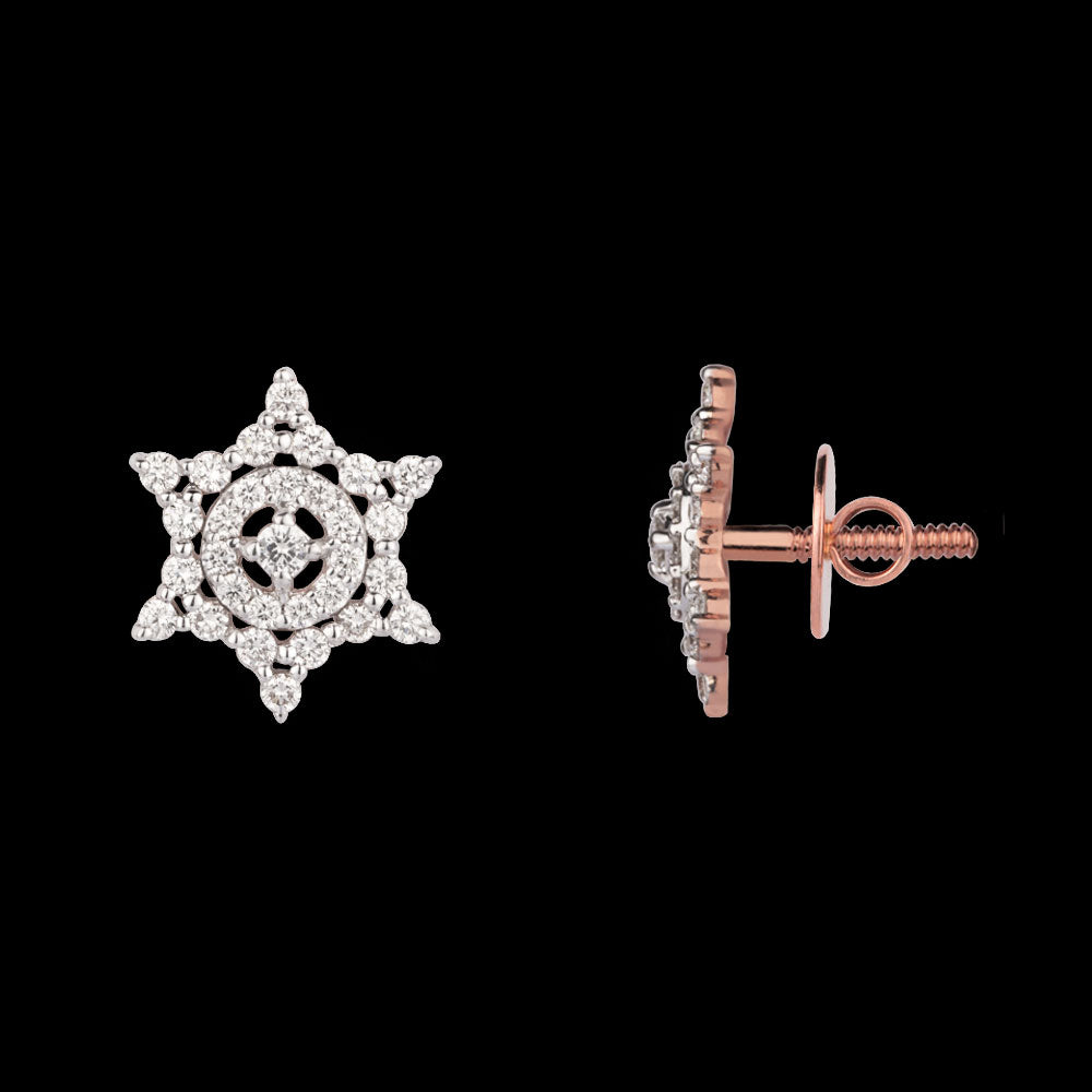 14K Rose Gold Diamond Earrings - 0.71ct VVS-VS-IJ