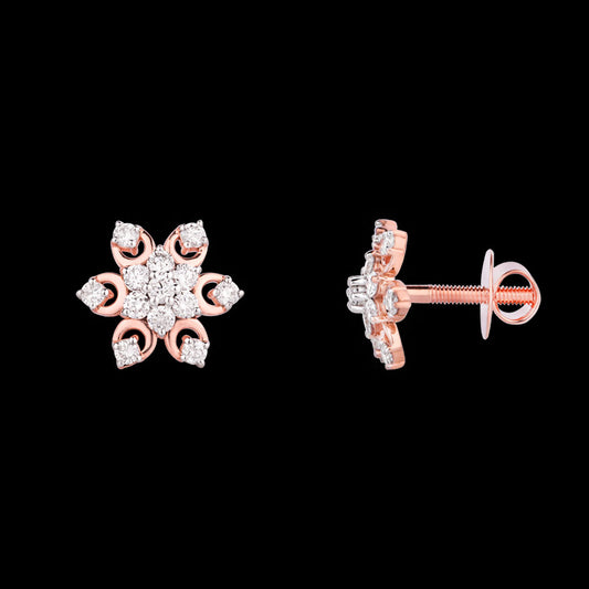14K Rose Gold Diamond Earrings - 0.48ct VVS-VS-IJ