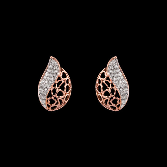14K Two Tone Gold Diamond Earrings - 0.32ct VVS-VS-GH
