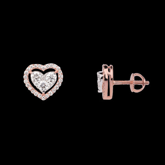 14K Rose Gold Diamond Earrings - 0.51ct VVS-VS-GH