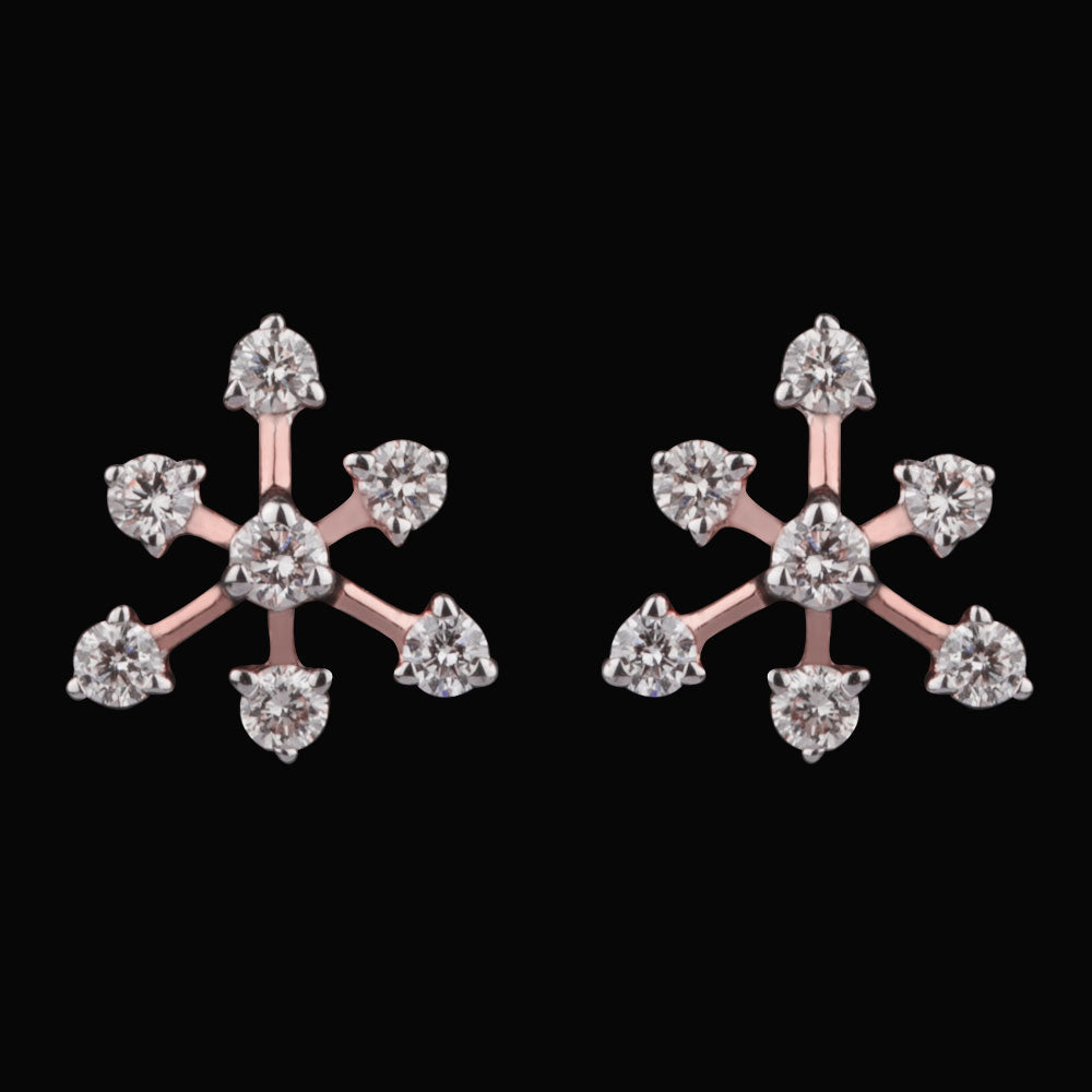 14K Rose Gold Diamond Earrings - 0.22ct VVS-VS-GH