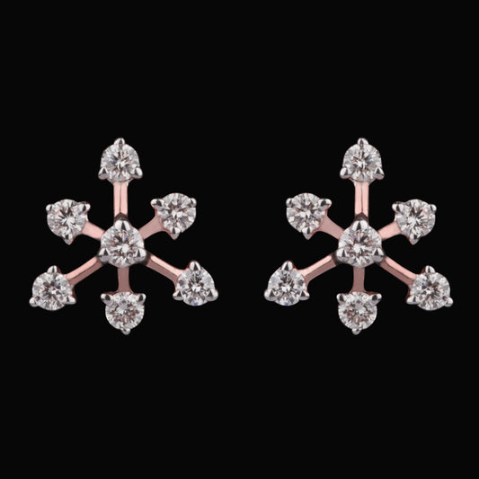 14K Rose Gold Diamond Earrings - 0.22ct VVS-VS-GH