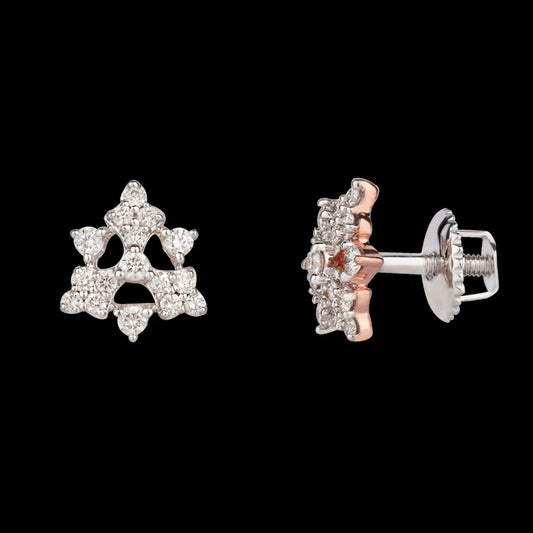 14K Rose Gold Diamond Earrings - 0.27ct VVS-VS-IJ
