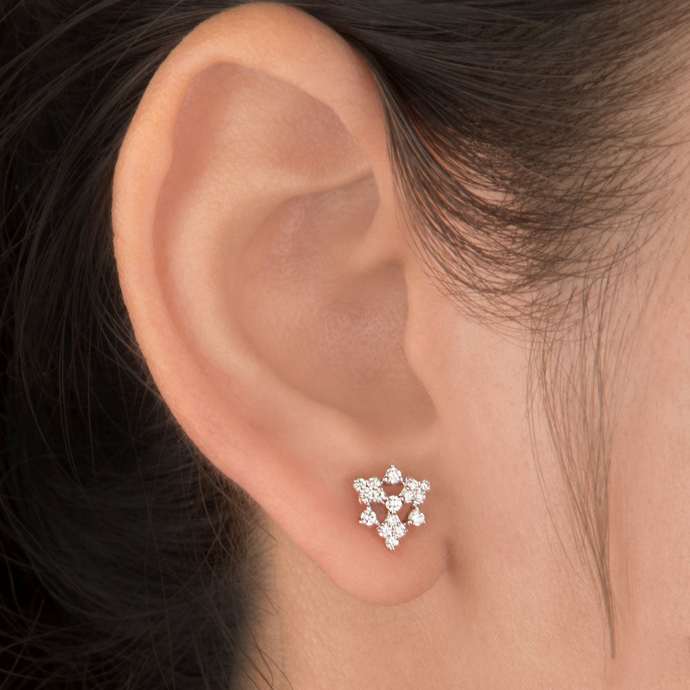 14K Rose Gold Diamond Earrings - 0.27ct VVS-VS-IJ