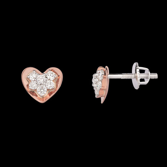 14K Rose Gold Diamond Earrings - 0.26ct VVS-VS-IJ