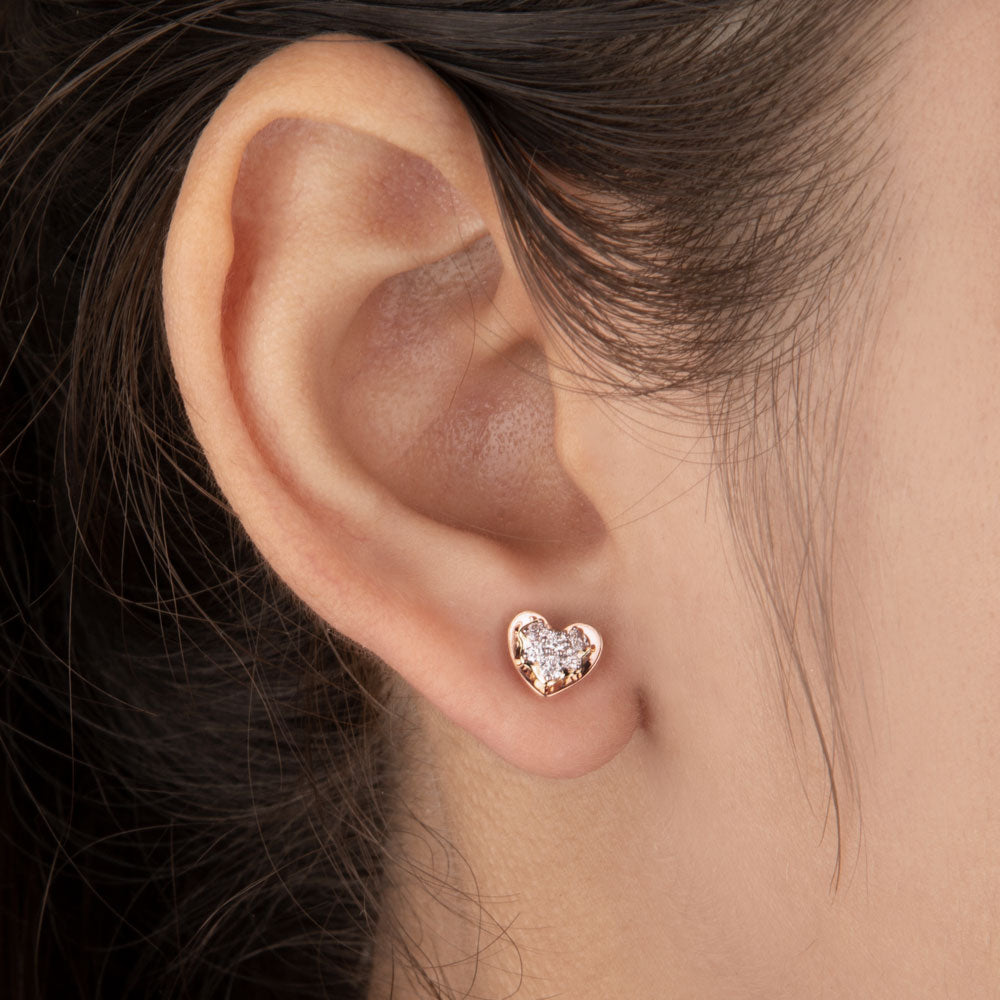 14K Rose Gold Diamond Earrings - 0.26ct VVS-VS-IJ