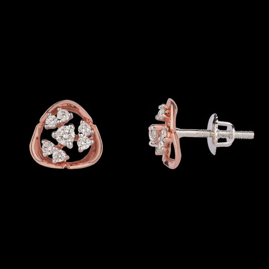14K Rose Gold Diamond Earrings - 0.39ct VVS-VS-IJ