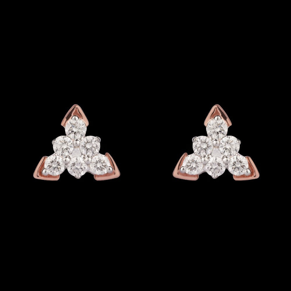14K Rose Gold Diamond Earrings - 0.47ct VVS-VS-IJ