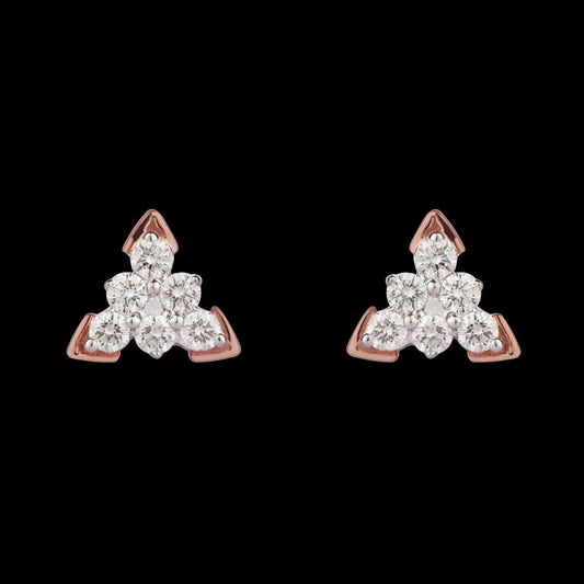 14K Rose Gold Diamond Earrings - 0.47ct VVS-VS-IJ
