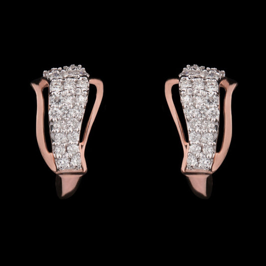 14K Rose Gold Diamond Earrings - 0.17ct VVS-VS-GH