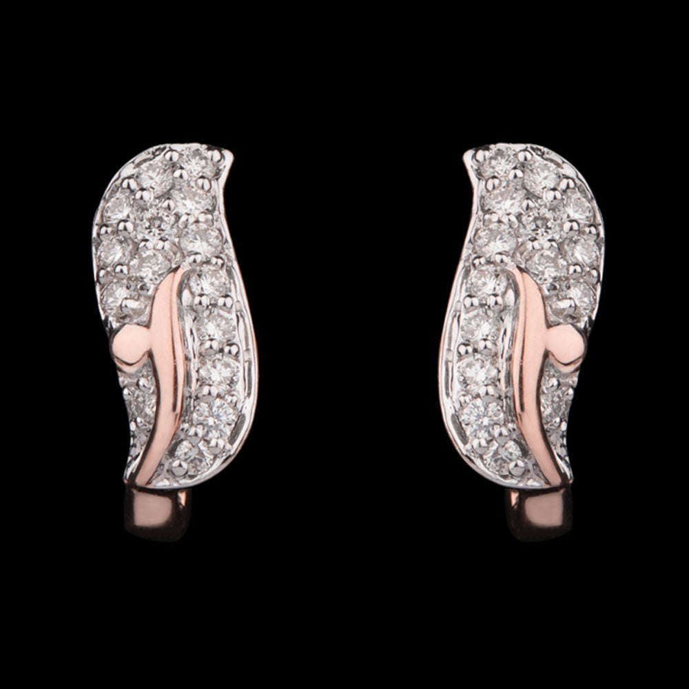 14K Rose Gold Diamond Earrings - 0.31ct VVS-VS-IJ
