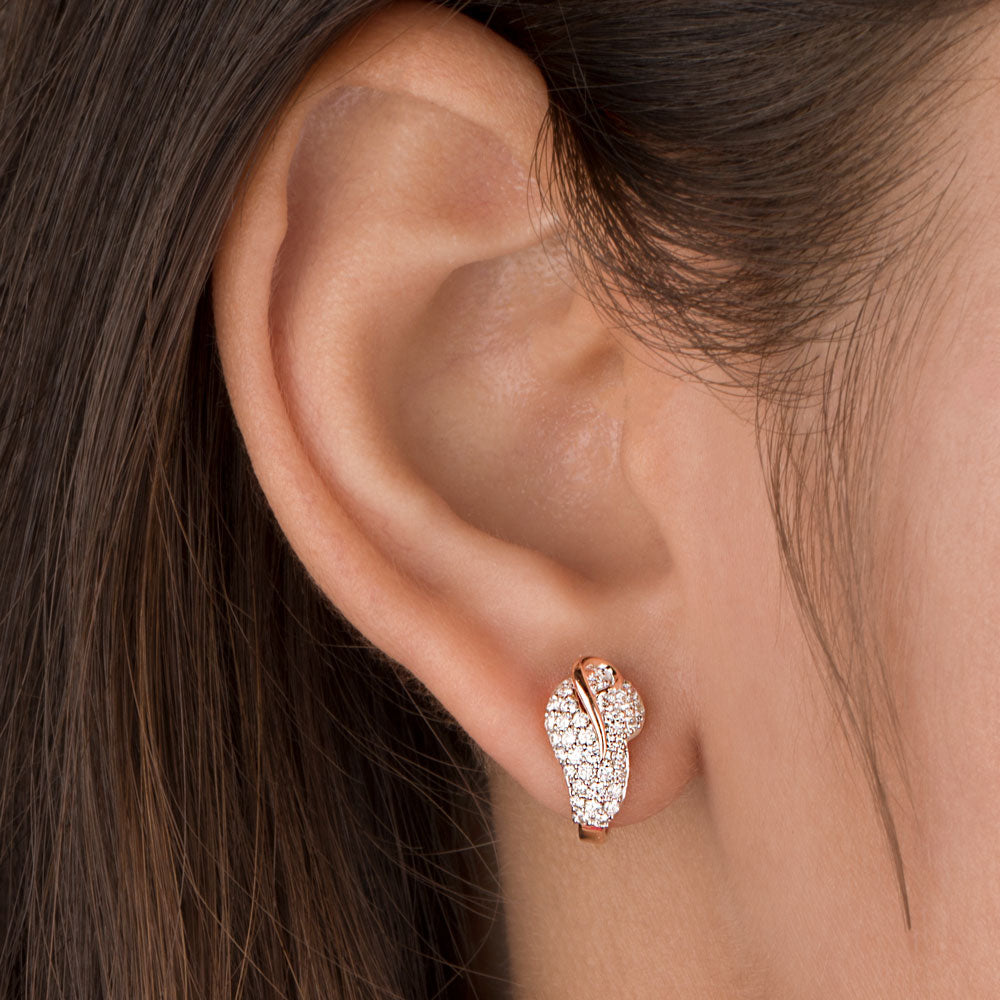 14K Rose Gold Diamond Earrings - 0.46ct VVS-VS-GH