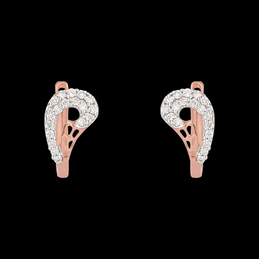 14K Rose Gold Diamond Earrings - 0.27ct VVS-VS-GH