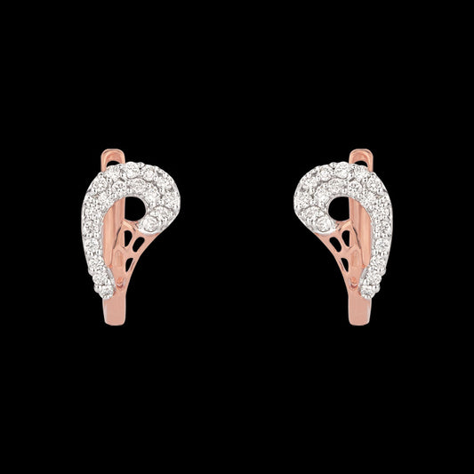 14K Rose Gold Diamond Earrings - 0.27ct VVS-VS-GH