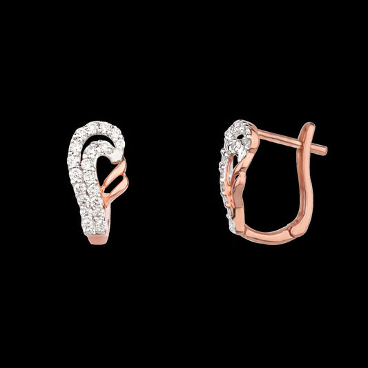 14K Rose Gold Diamond Earrings - 0.42ct VVS-VS-GH