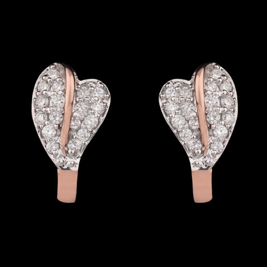 14K Rose Gold Diamond Earrings - 0.26ct VVS-VS-GH