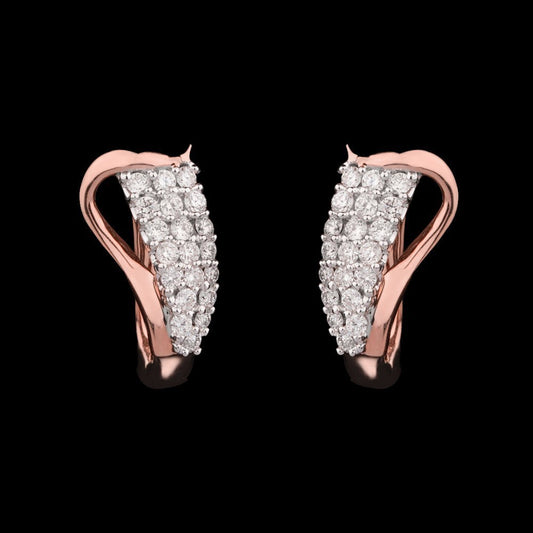 14K Rose Gold Diamond Earrings - 0.33ct VVS-VS-GH