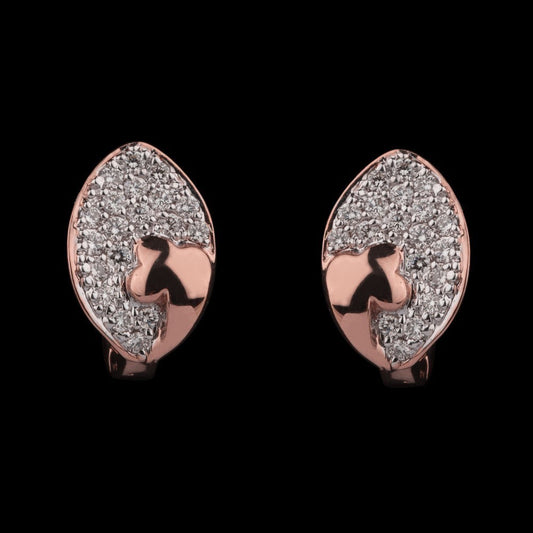 14K Rose Gold Diamond Earrings - 0.41ct VVS-VS-IJ