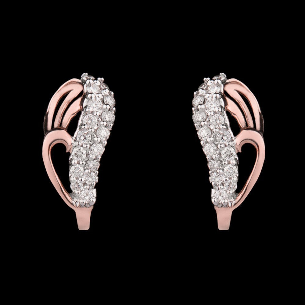 14K Rose Gold Diamond Earrings - 0.33ct VVS-VS-IJ