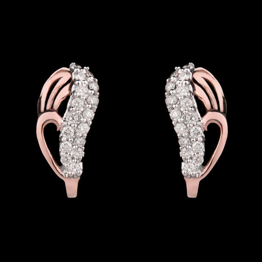 14K Rose Gold Diamond Earrings - 0.33ct VVS-VS-IJ