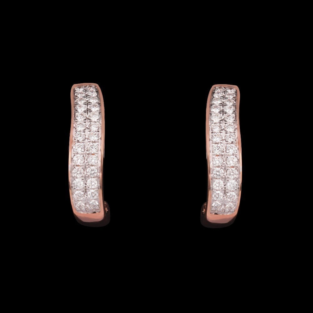 14K Rose Gold Diamond Earrings - 0.31ct VVS-VS-IJ
