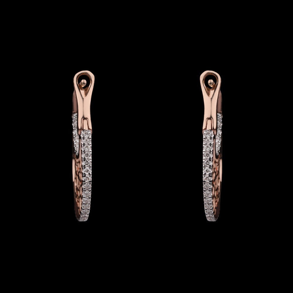 14K Rose Gold Diamond Earrings - 0.92ct VS-SI-HI