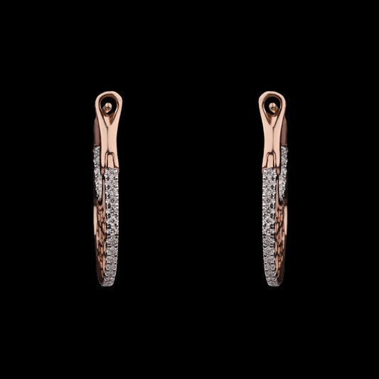 14K Rose Gold Diamond Earrings - 0.92ct VS-SI-HI