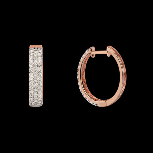 14K Rose Gold Diamond Earrings - 1.48ct VVS-VS-GH
