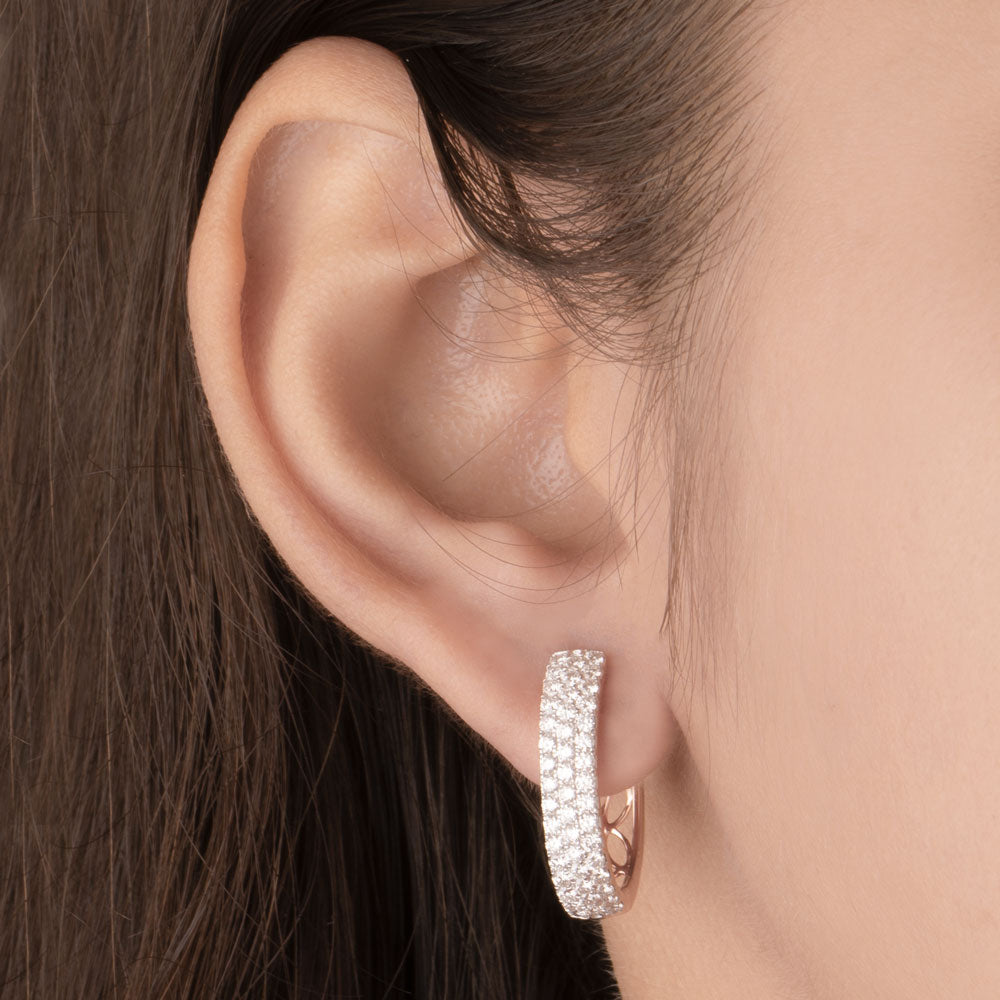 14K Rose Gold Diamond Earrings - 1.48ct VVS-VS-GH