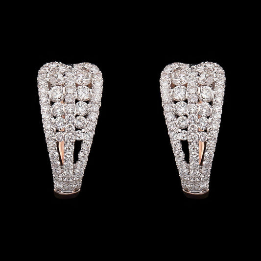 14K Rose Gold Diamond Earrings - 1.18ct VVS-VS-GH