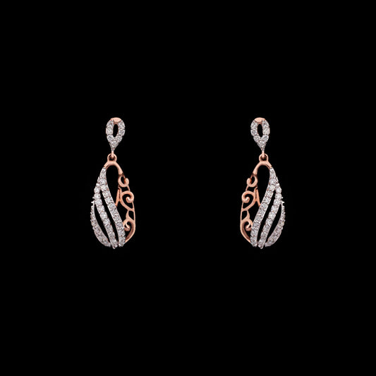 14K Rose Gold Diamond Earrings - 0.48ct VVS-VS-HI