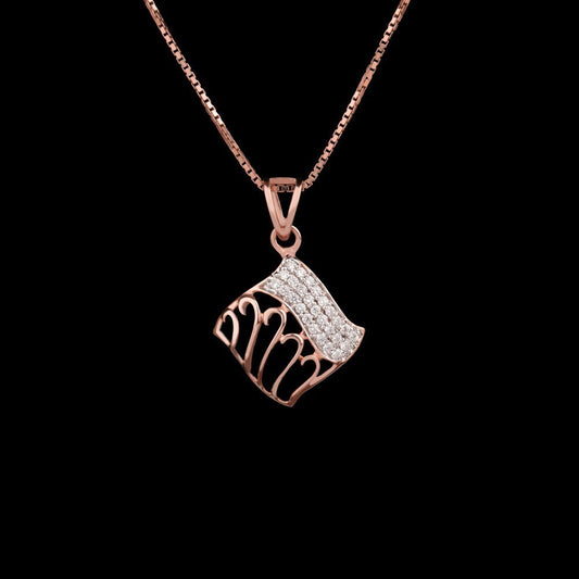 14K Rose Gold Diamond Pendant - 0.17ct VVS-VS-GH