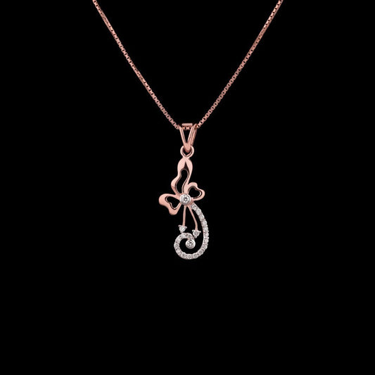 14K Rose Gold Diamond Pendant - 0.19ct VS-GH