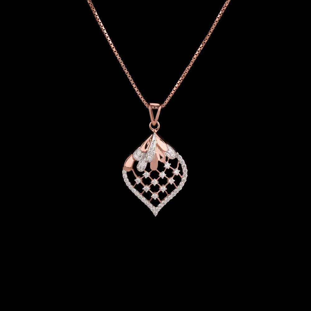 14K Rose Gold Diamond Pendant - 0.53ct VS-HI
