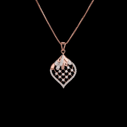 14K Rose Gold Diamond Pendant - 0.53ct VS-HI