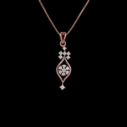 14K Rose Gold Diamond Pendant - 0.4ct VS-SI-HI