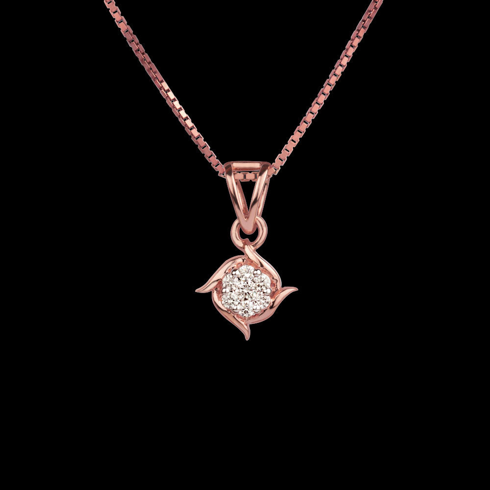 14K Rose Gold Diamond Pendant - 0.14ct VS-GH