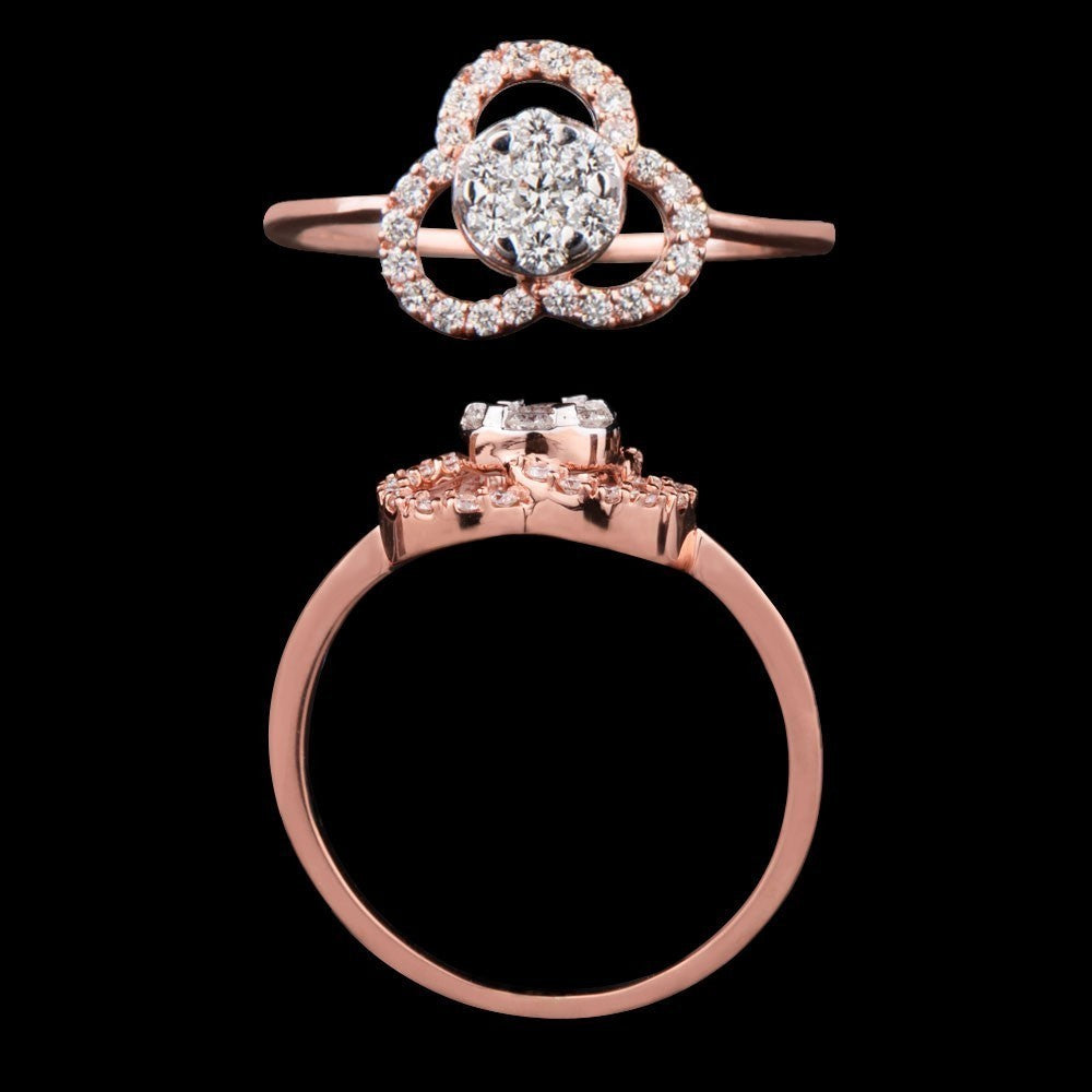 14K Rose Gold Diamond Ring - 0.33ct SI-GH