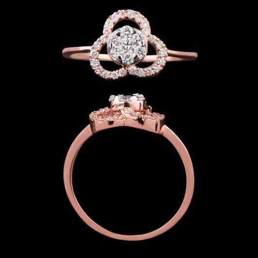 14K Rose Gold Diamond Ring - 0.33ct SI-GH