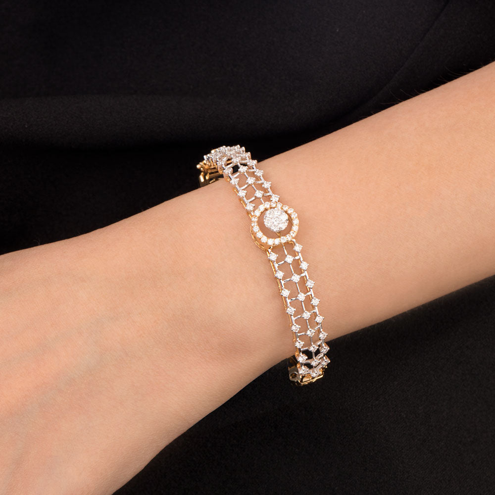 14K Rose Gold Diamond Kada - 1.74ct VVS-VS-GH