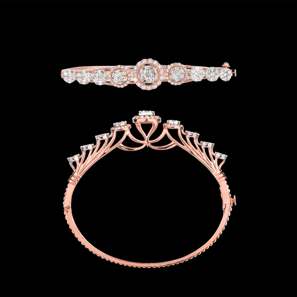 14K Rose Gold Diamond Kada - 2.169ct VVS-VS-GH