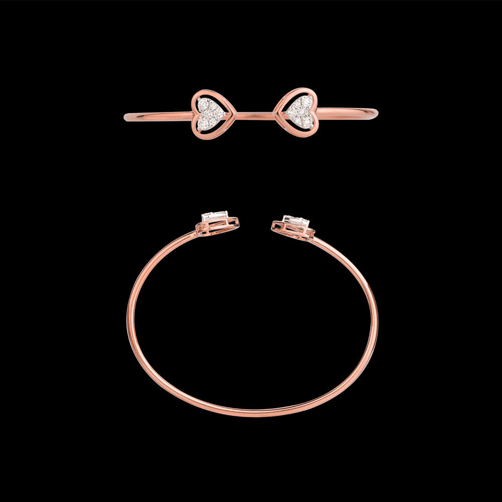 14K Rose Gold Diamond Kada - 0.56ct VVS-VS-JK