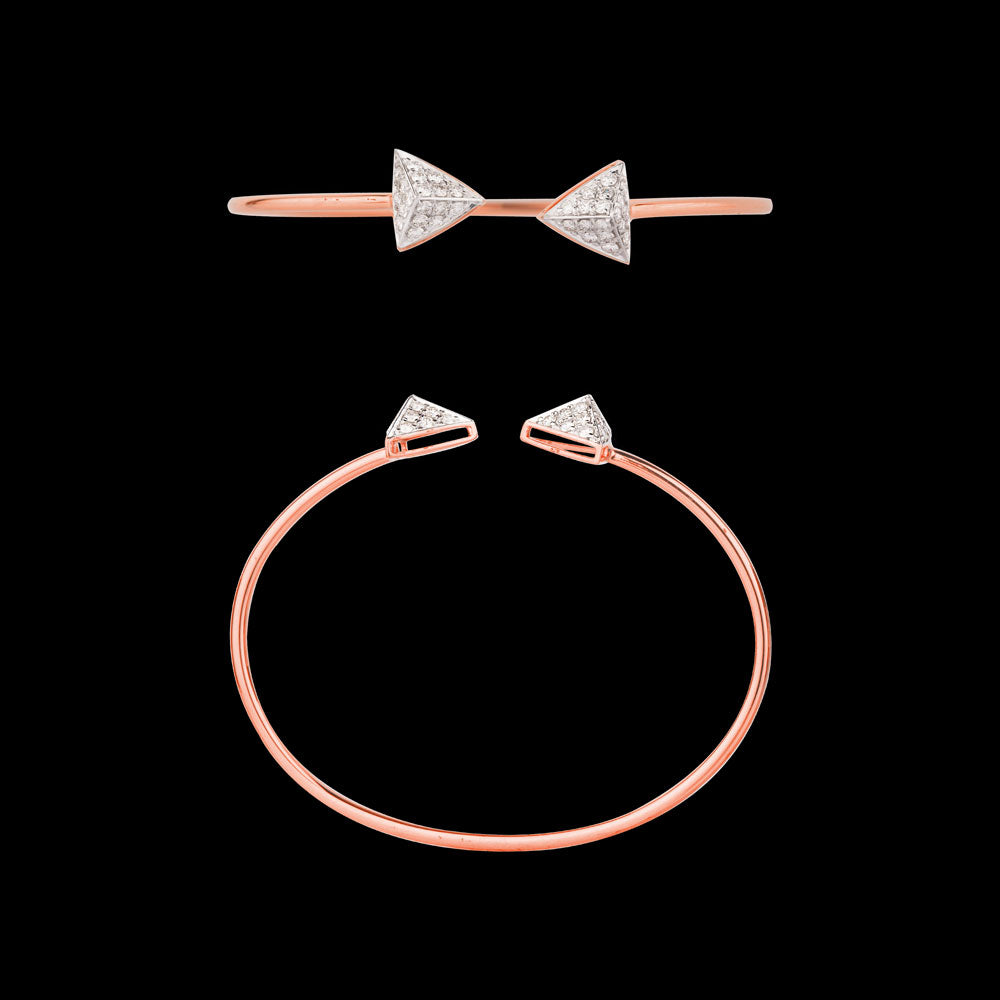 18K Rose Gold Diamond Kada - 0.736ct VVS-VS-GHI