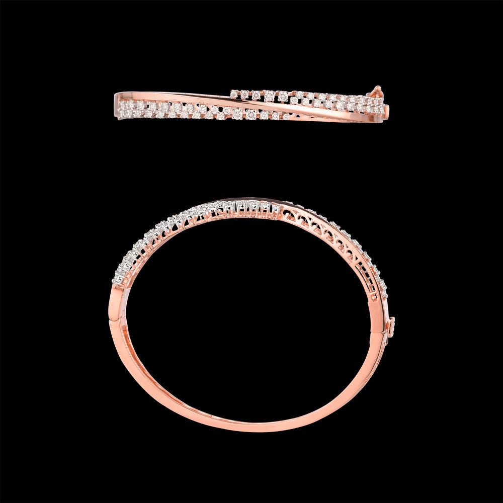 18K Rose Gold Diamond Kada - 1.578ct VVS-EF