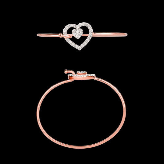 14K Rose Gold Diamond Kada - 1.1ct VVS-VS-GH