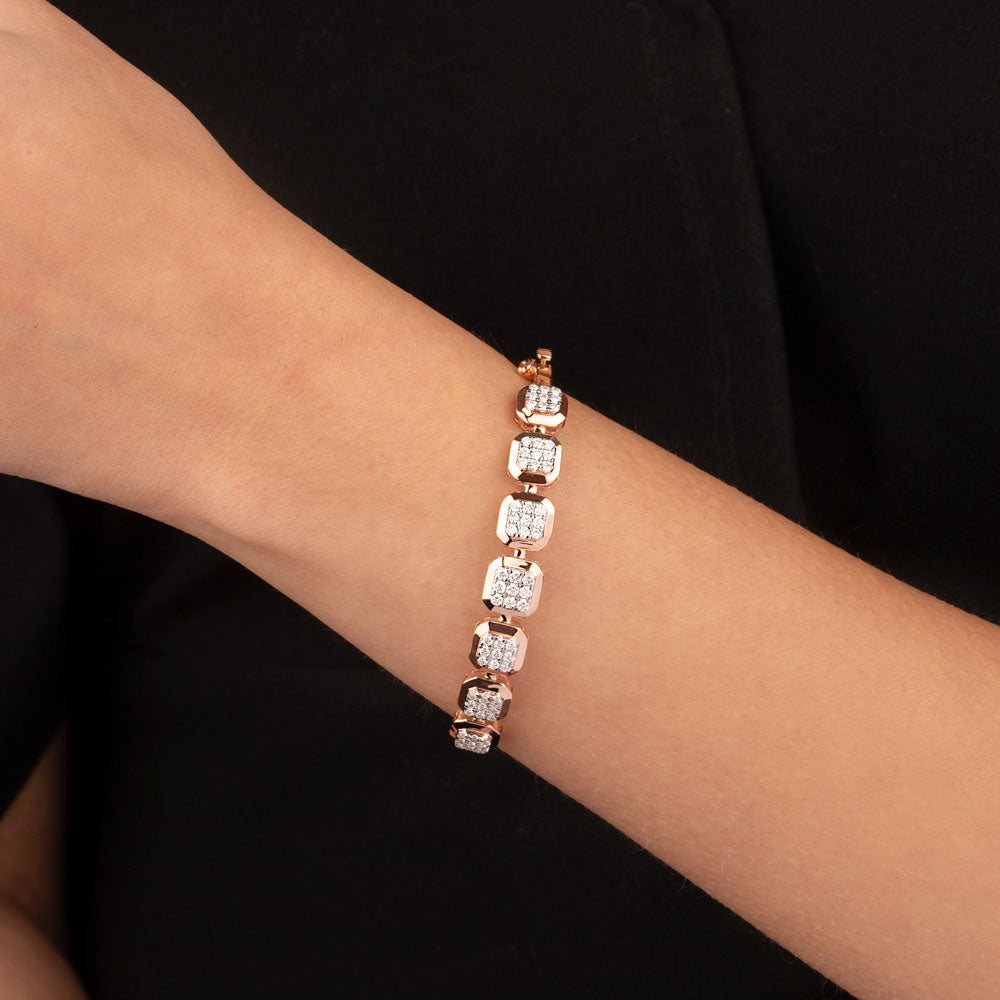 18K Rose Gold Diamond Kada - 1.315ct VVS-VS-HI