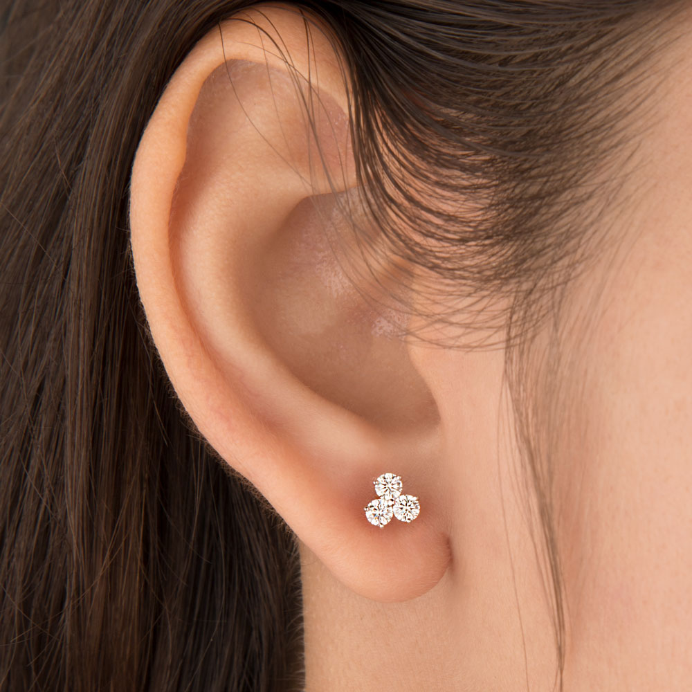 14K Rose Gold Diamond Earrings - 0.47ct VVS-VS-HI