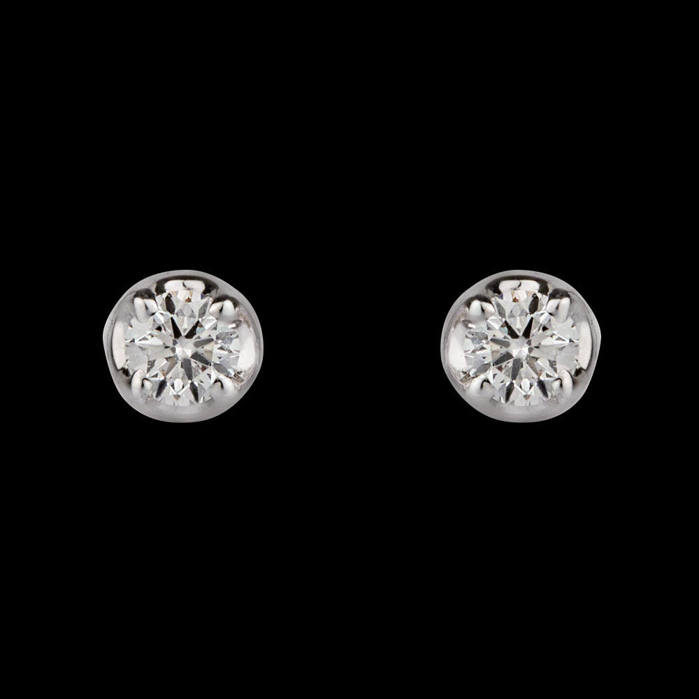 14K Rose Gold Diamond Earrings - 0.16ct VVS-VS-HI