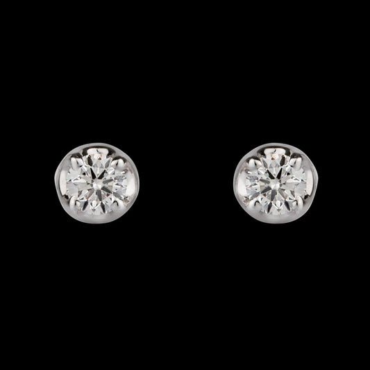 14K Rose Gold Diamond Earrings - 0.16ct VVS-VS-HI